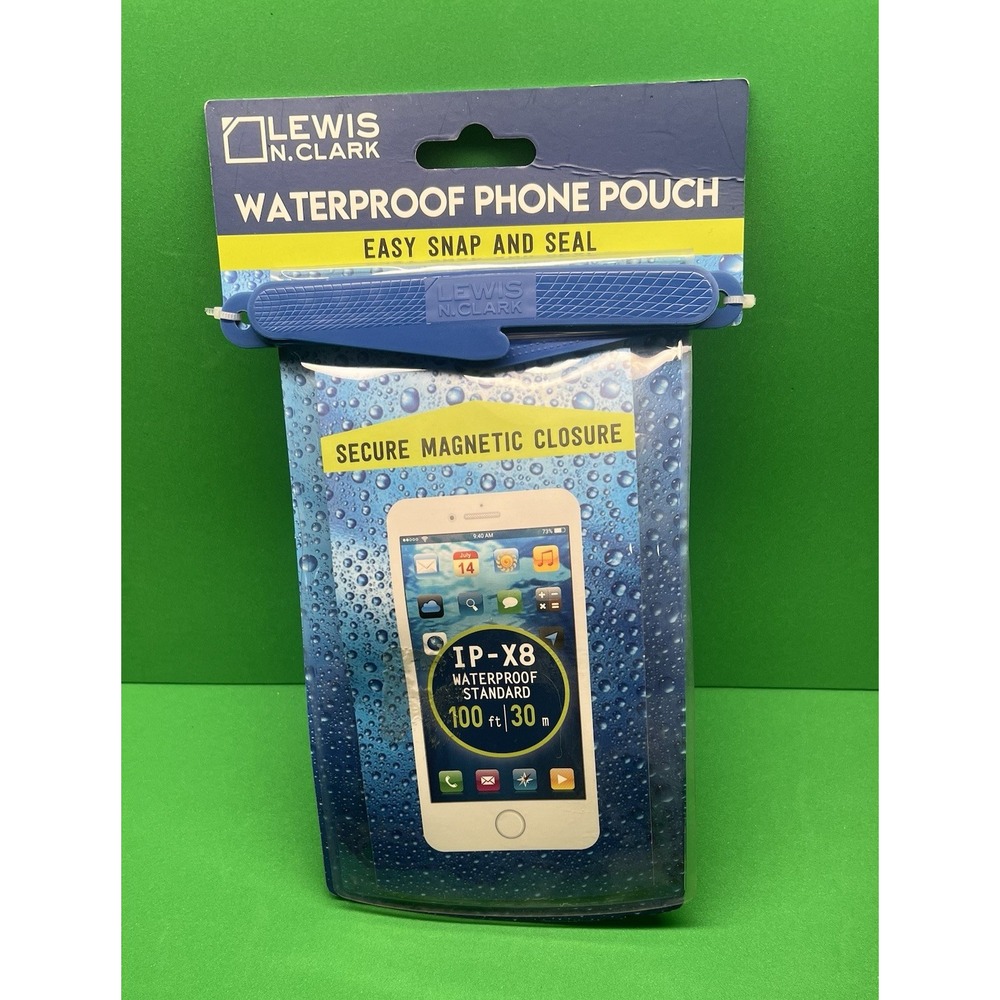 Lewis N. Clark WaterSeals Magnetic Closure Waterproof 100 ft  Phone Pouch Blue‎